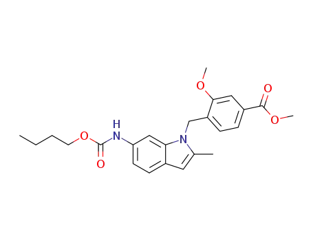 4-(6-Butoxycarbonylamino-2-methyl-indol-1-ylmethyl)-3-methoxy-benzoic acid methyl ester