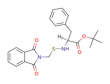Molecular Structure of 137472-52-7 (N-(phthalimidomethylsulphenyl)-L-phenylalanine tert-butyl ester)