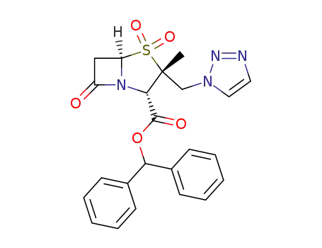 benzhydryl 2α-(1,2,3-triazol-1-yl)methyl-2β-methyl-6,6-dihydropenam-3α-carboxylate 1,1-dioxide