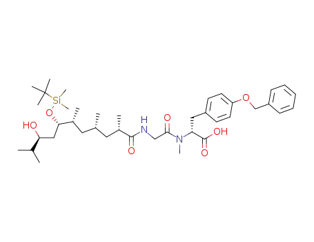 (R)-3-(4-Benzyloxy-phenyl)-2-({2-[(2S,4S,6R,7S,9S)-7-(tert-butyl-dimethyl-silanyloxy)-9-hydroxy-2,4,6,10-tetramethyl-undecanoylamino]-acetyl}-methyl-amino)-propionic acid