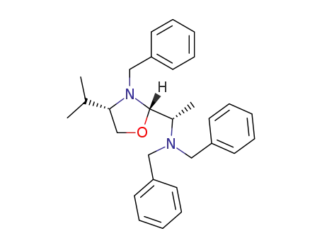 Molecular Structure of 123054-05-7 ((1'S,2S,4S)-3-benzyl-2-<1'-(dibenzylamino)ethyl>-4-(methylethyl)-1,3-oxazolidine)