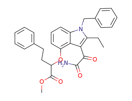 Benzenebutanoic acid,
a-[[3-(aminooxoacetyl)-2-ethyl-1-(phenylmethyl)-1H-indol-4-yl]oxy]-,
methyl ester