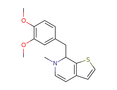 Molecular Structure of 88255-44-1 (7-(3,4-dimethoxybenzyl)-6-methyl-6,7-dihydrothieno[2,3-c]pyridine)