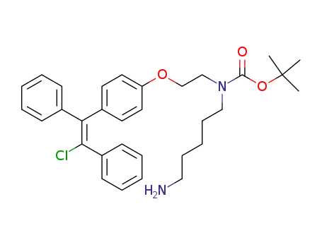 (E)-1-<4-<<8-amino-3-aza-3-(tert-butyloxycarbonyl)octamethylene>oxy>phenyl>-2-chloro-1,2-diphenylethylene