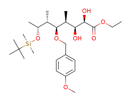 4,6,8-trideoxy-4,6-di-C-methyl-5-O-(p-methoxybenzyl)-7-O-(tert-butyldimethylsilyl)-D-threo-L-idooctanoic acid ethyl ester