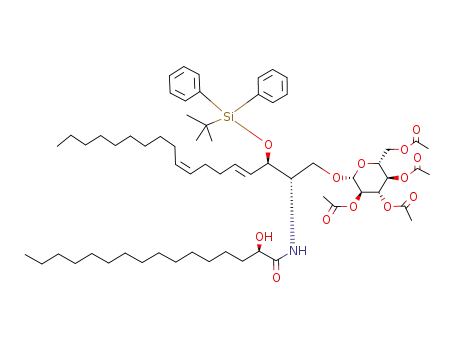 (2S,3R,4E,8Z,2'R)-3-O-(tert-butyldiphenylsilyl)-N-(2'-hydroxyhexadecanoyl)-1-O-(tetra-O-acetyl-β-D-glucopyranosyl)-4,8-sphingadienine