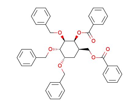 Molecular Structure of 125258-19-7 (DL-(1,2,4/3,5)-4-O-benzoyl-5-benzoyloxymethyl-1,2,3-tri-O-benzyl-1,2,3,4-cyclohexanetetrol)