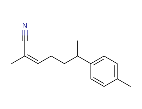 Molecular Structure of 110966-45-5 (2-Heptenenitrile, 2-methyl-6-(4-methylphenyl)-, (Z)-)