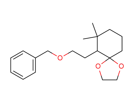 6-[2-(benzyloxy)ethyl]-7,7-dimethyl-1,4-dioxaspiro[4.5]decane