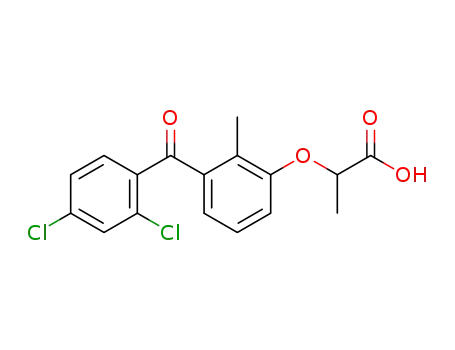 Molecular Structure of 74168-13-1 (2-{3-[(2,4-dichlorophenyl)carbonyl]-2-methylphenoxy}propanoic acid)