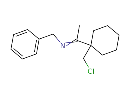 Molecular Structure of 109296-29-9 (Benzenemethanamine, N-[1-[1-(chloromethyl)cyclohexyl]ethylidene]-)