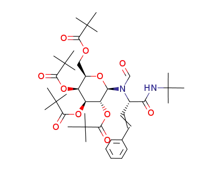 N-formyl-N-(2,3,4,6-tetra-O-pivaloyl-β-D-galactopyranosyl)-(S)-α-amino-4-phenyl-3-butenoic acid-N'-tert-butyl-amide