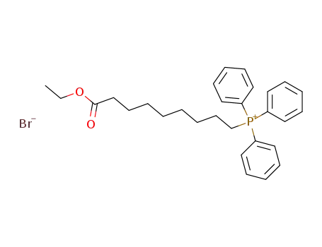 Molecular Structure of 143521-74-8 (Phosphonium, (9-ethoxy-9-oxononyl)triphenyl-, bromide)