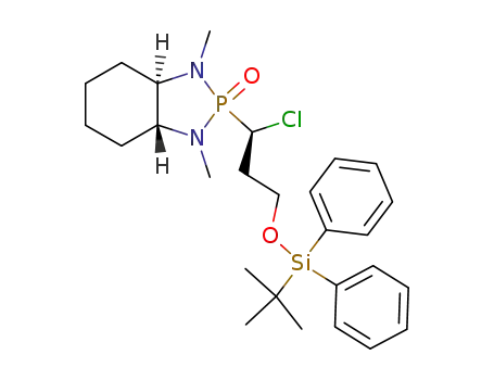 (3aR,7aR)-2-[(S)-3-(tert-Butyl-diphenyl-silanyloxy)-1-chloro-propyl]-1,3-dimethyl-octahydro-benzo[1,3,2]diazaphosphole 2-oxide