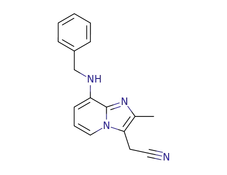 2-Methyl-8-[(phenylmethyl)amino]imidazo[1,2-a]pyridine-3-acetonitrile