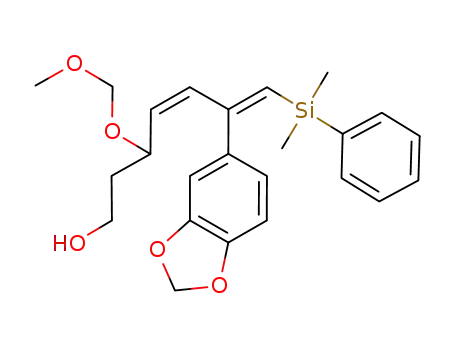 (4Z,6Z)-3-(Methoxymethoxy)-7-(dimethylphenylsilyl)-6-<(3,4-methylenedioxy)phenyl>-4,6-heptadien-1-ol