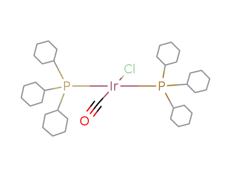 Molecular Structure of 15682-61-8 (Iridium, carbonylchlorobis(tricyclohexylphosphine)-)