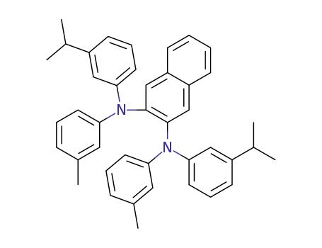 Molecular Structure of 179063-40-2 (2,3-Naphthalenediamine,
N,N'-bis[3-(1-methylethyl)phenyl]-N,N'-bis(3-methylphenyl)-)
