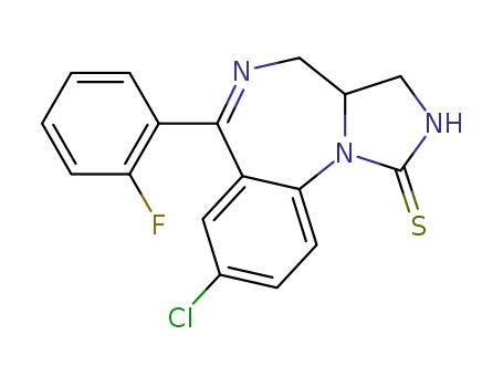 8-chloro-6-(2-fluoro-phenyl)-2,3,3a,4-tetrahydro-benzo[<i>f</i>]imidazo[1,5-<i>a</i>][1,4]diazepine-1-thione