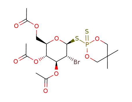 2-(3,4,6-tri-O-acetyl-2-bromo-2-deoxy-β-D-gluco-pyranosyl)-thio-2-thiono-5,5-dimethyl-1,3,2-dioxaphosphorinane