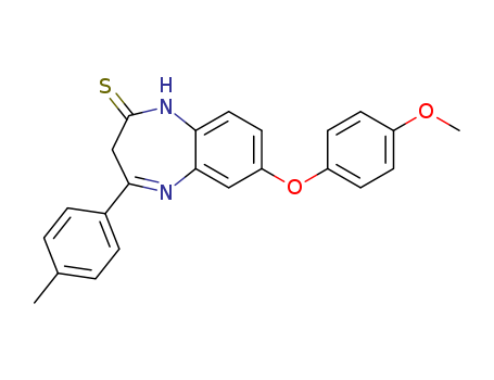 2H-1,5-Benzodiazepine-2-thione, 1,3-dihydro-7-(4-methoxyphenoxy)-4-(4-methylphenyl)-
