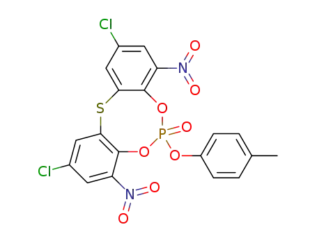 2,10-dichloro-6-(4'-methylphenoxy)-4,8-dinitrodibenzo[d,g][1,3,6,2]dioxathiaphosphocin-6-oxide