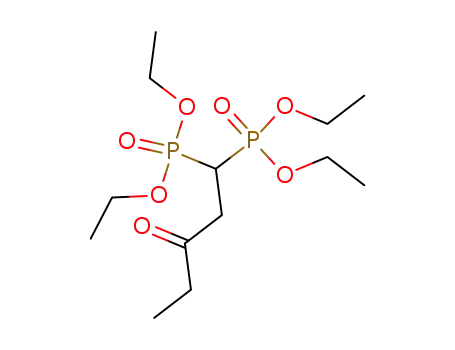 Molecular Structure of 70508-87-1 (<i>P</i>,<i>P</i>'-(3-oxo-pentane-1,1-diyl)-bis-phosphonic acid tetraethyl ester)