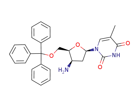 1-((2R,4R,5S)-4-Amino-5-trityloxymethyl-tetrahydro-furan-2-yl)-5-methyl-1H-pyrimidine-2,4-dione