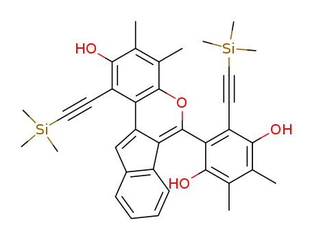 2-(2-Hydroxy-3,4-dimethyl-1-trimethylsilanylethynyl-indeno[1,2-c]chromen-6-yl)-5,6-dimethyl-3-trimethylsilanylethynyl-benzene-1,4-diol