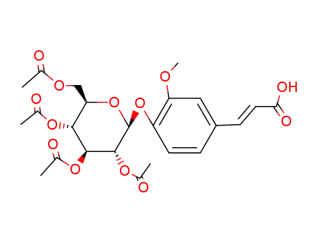 Molecular Structure of 23598-08-5 (methyl 4-(2',3',4',6'-tetra-O-acetyl)-β-D-glucopyranosyl ferulate)