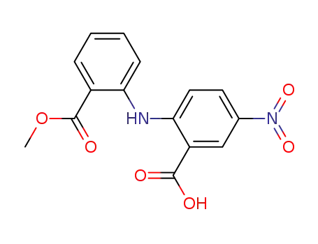 Molecular Structure of 89459-26-7 (Benzoic acid, 2-[[2-(methoxycarbonyl)phenyl]amino]-5-nitro-)