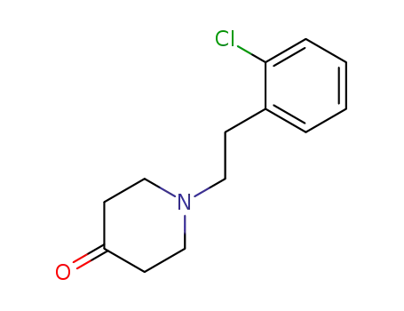 Molecular Structure of 39742-61-5 (4-Piperidinone, 1-[2-(2-chlorophenyl)ethyl]-)