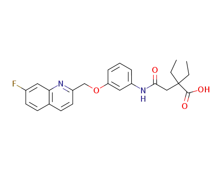 Butanoic acid, 2,2-diethyl-4-((3-((7-fluoro-2-quinolinyl)methoxy)phenyl)amino)-4-oxo-