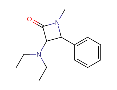 Molecular Structure of 120021-83-2 (2-Azetidinone, 3-(diethylamino)-1-methyl-4-phenyl-, cis-)