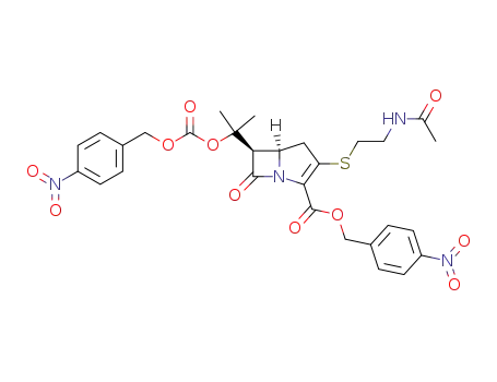 4-nitrobenzyl (5R,6R)-3-(2-acetamidoethylthio)-6-[1-methyl-1-(4-nitrobenzyloxycarbonyloxy)ethyl]-7-oxo-1-azabicyclo[3.2.0]hept-2-ene-2-carboxylate