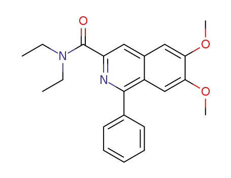 Molecular Structure of 89242-44-4 (3-Isoquinolinecarboxamide, N,N-diethyl-6,7-dimethoxy-1-phenyl-)