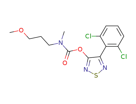 Molecular Structure of 134552-27-5 (Carbamic acid, (3-methoxypropyl)methyl-,
4-(2,6-dichlorophenyl)-1,2,5-thiadiazol-3-yl ester)