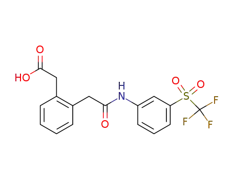 {2-[(3-Trifluoromethanesulfonyl-phenylcarbamoyl)-methyl]-phenyl}-acetic acid