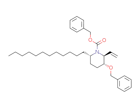 (2S,3R,6S)-3-benzyloxy-N-benzyloxycarbonyl-6-dodecyl-2-vinylpiperidine