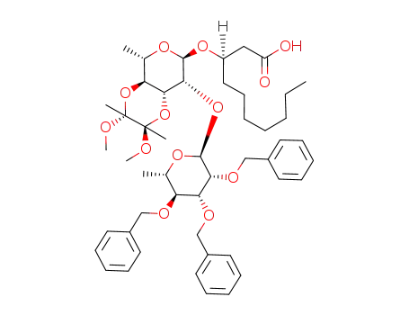 (R)-3-[2-O-(2',3',4'-tri-O-benzyl-α-L-rhamnopyranosyl)-3,4-O-(2,3-dimethoxybutane-2,3-diyl)-α-L-rhamnopyranosyl]oxydecanoic acid