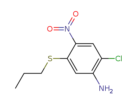 Molecular Structure of 69951-07-1 (2-chloro-4-nitro-5-n-propylthioaniline)