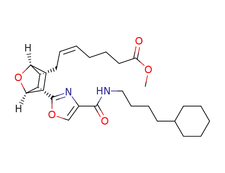 [1S-[1α,2α(Z),3α,4α]]-7-[3-[4-[[(4-Cyclohexylbutyl)amino]carbonyl]-2-oxazolyl]-7-oxabicyclo[2.2.1]hept-2-yl]-5-heptenoic acid, methyl ester