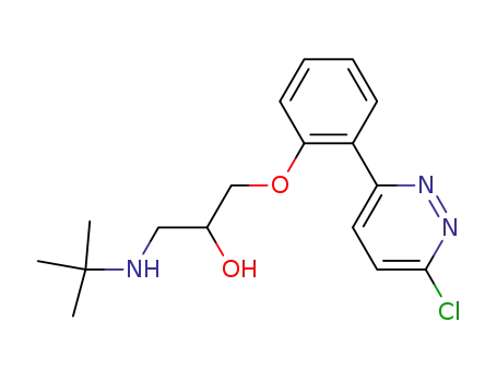 Molecular Structure of 81947-89-9 (1-(tert-butylamino)-3-[2-(6-chloropyridazin-3-yl)phenoxy]propan-2-ol)