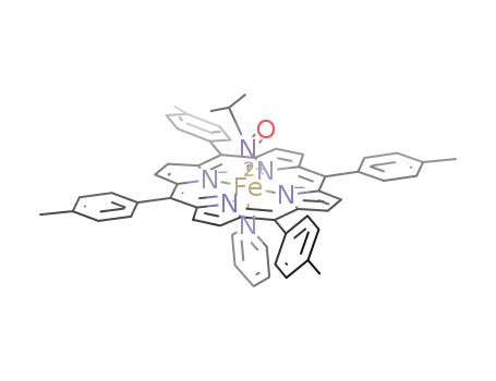 Molecular Structure of 84027-28-1 ((2-nitrosopropane)(pyridine)(meso-tetratolylporphyrinato)iron(II))