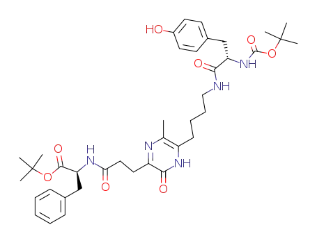 6-[4-(N<sup>α</sup>-Boc-Tyr)-aminobutyl]-3-[2-(Phe-OBu<sup>t</sup>)-carbonylethyl]-5-methyl-2(1H)-pyrazinone