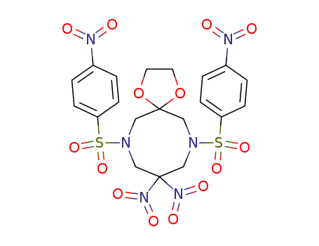 9,9-dinitro-7,11-bis-(4-nitro-benzenesulfonyl)-1,4-dioxa-7,11-diaza-spiro[4.7]dodecane