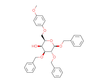 Molecular Structure of 344550-93-2 (Benzyl 2,3-di-O-benzyl-6-O-(4-methoxyphenyl)-β-D-galactopyranoside)