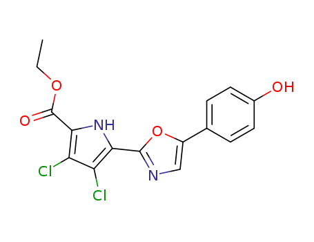 ethyl 3,4-dichloro-5-[5-(4-hydroxyphenyl)-1,3-oxazol-2-yl]-1H-pyrrole-2-carboxylate