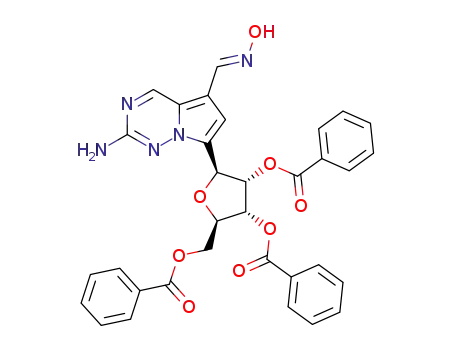 (E)-2-amino-5-hydroxyiminomethyl-7-(2,3,5-tri-O-benzoyl-β-D-ribofuranosyl)pyrrolo[2,1-f][1,2,4]triazine