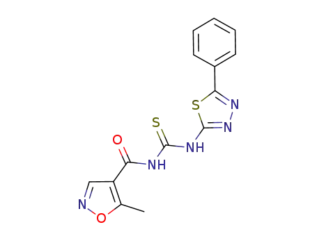 Molecular Structure of 1023696-89-0 (N-(5-phenyl-1,3,4-thiadiazole-2-yl)-N'-(5-methylisoxazoyl)thiourea)